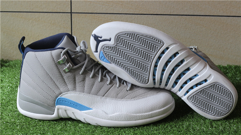 Authenitc Air Jordan 12 Retro Wolf Grey UNC